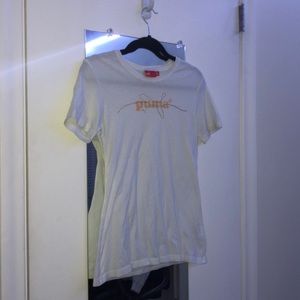 PUMA Embroidered White T-Shirt